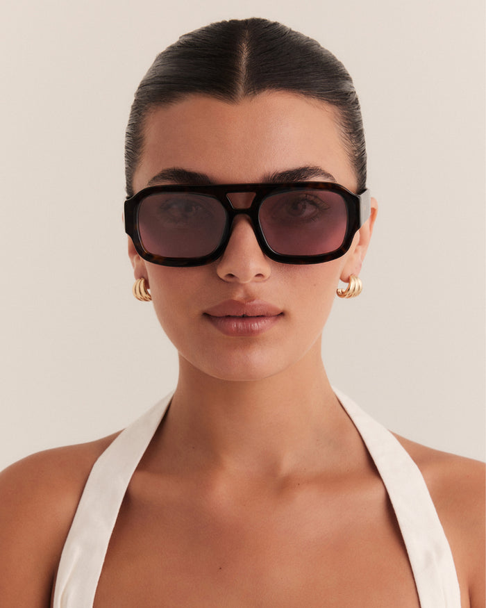 THE SUKI - DARK HAVANA TORT-MELON-SUNGLASSES-BANBE-BILLINI USA