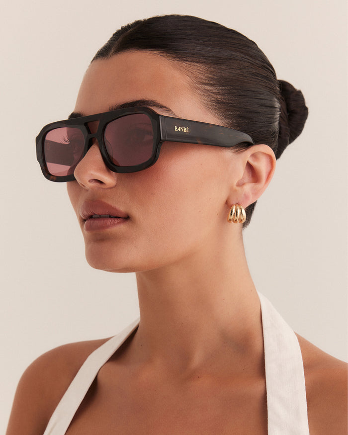 THE SUKI - DARK HAVANA TORT-MELON-SUNGLASSES-BANBE-BILLINI USA