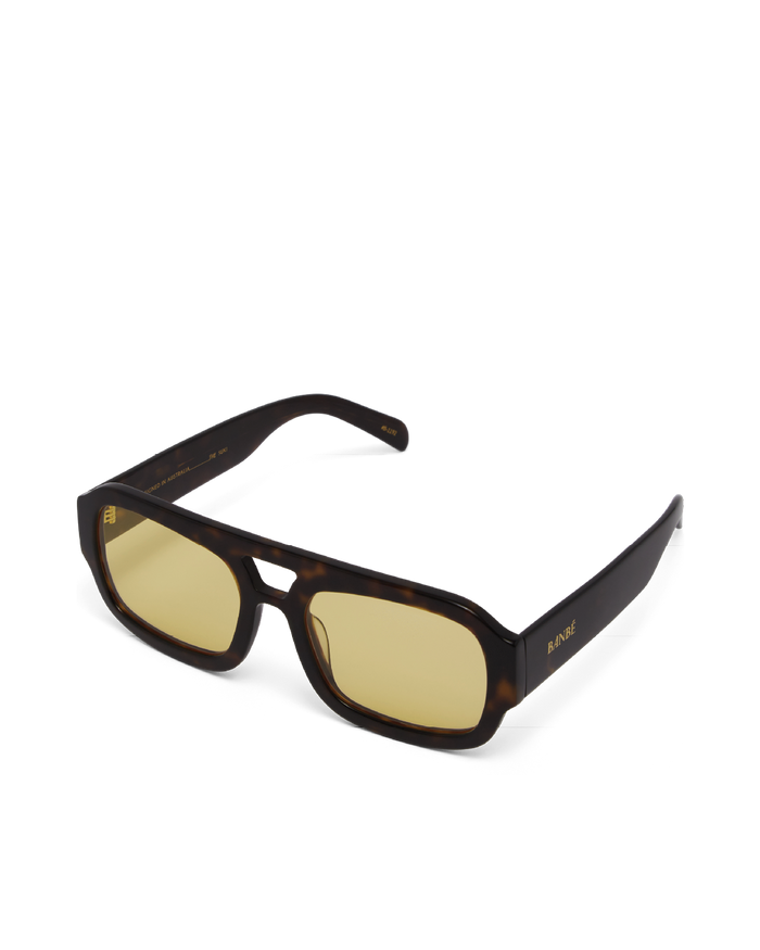 THE SUKI - DARK HAVANA TORT-YELLOW-SUNGLASSES-BANBE-BILLINI USA