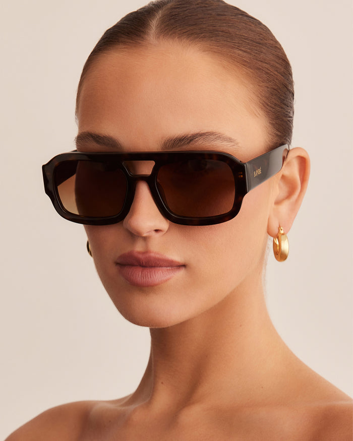 THE SUKI - DARK HAVANA TORT-CHOC FADE-SUNGLASSES-BANBE-BILLINI USA