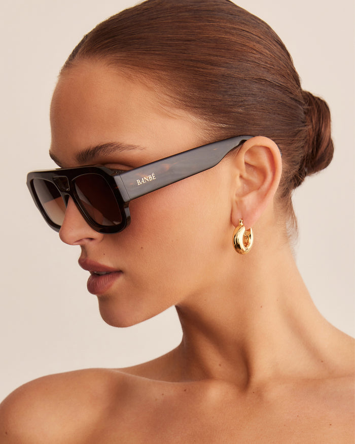 THE SUKI - DARK HAVANA TORT-CHOC FADE-SUNGLASSES-BANBE-BILLINI USA