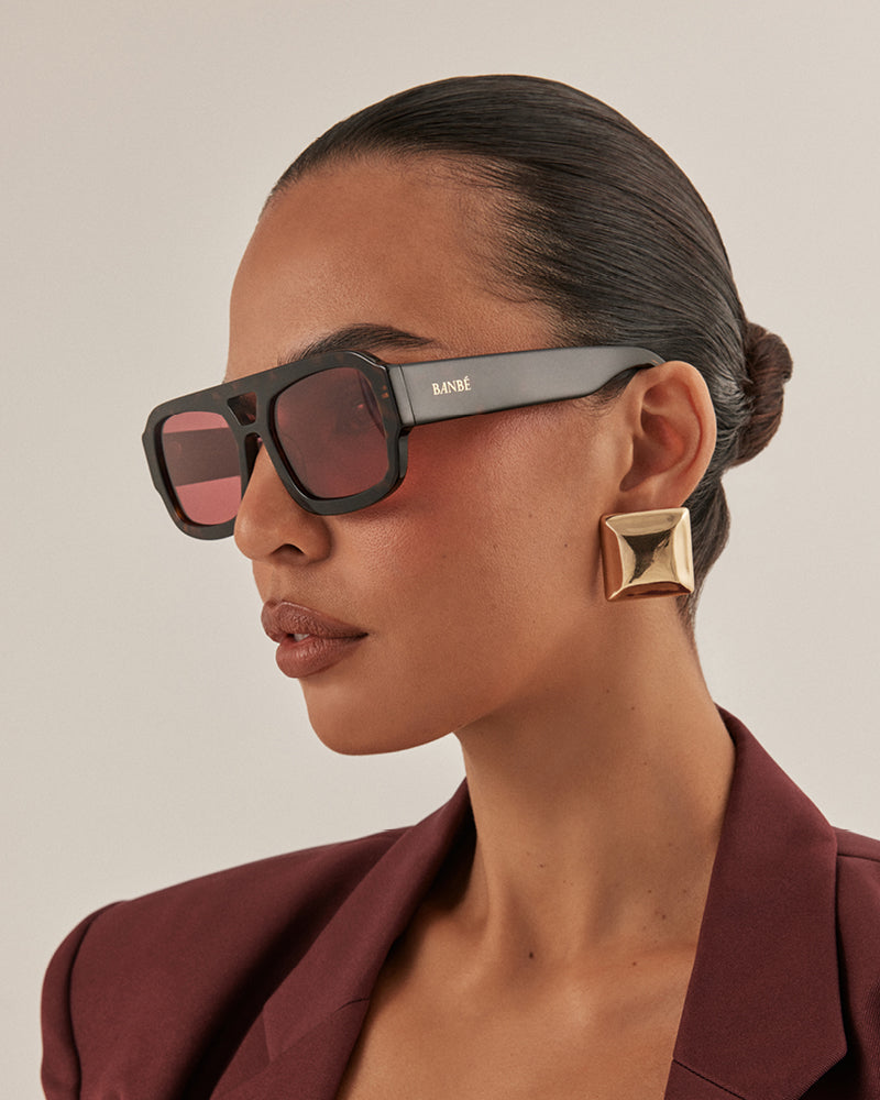 THE SUKI - DARK HAVANA TORT-MELON-SUNGLASSES-BANBE-BILLINI USA