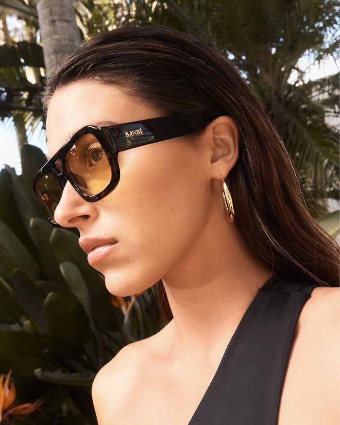 THE SUKI - DARK HAVANA TORT-YELLOW-SUNGLASSES-BANBE-BILLINI USA