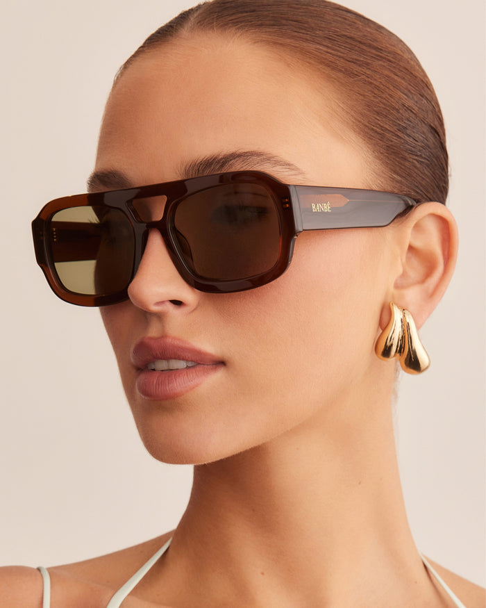 THE SUKI - MOCHA-KHAKI-SUNGLASSES-BANBE-BILLINI USA