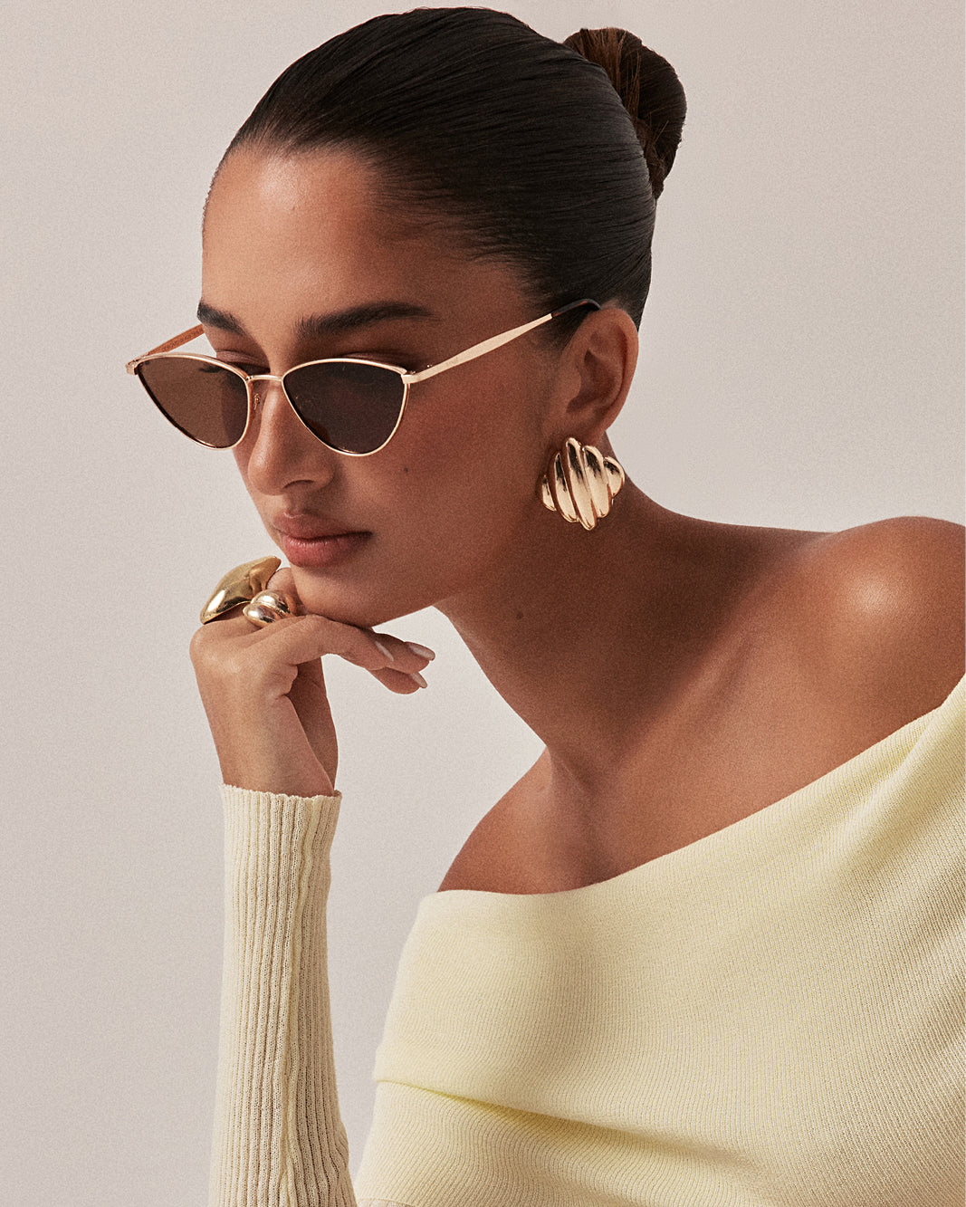 THE SYDNEY - GOLD-BROWN-SUNGLASSES-BANBE-BILLINI USA