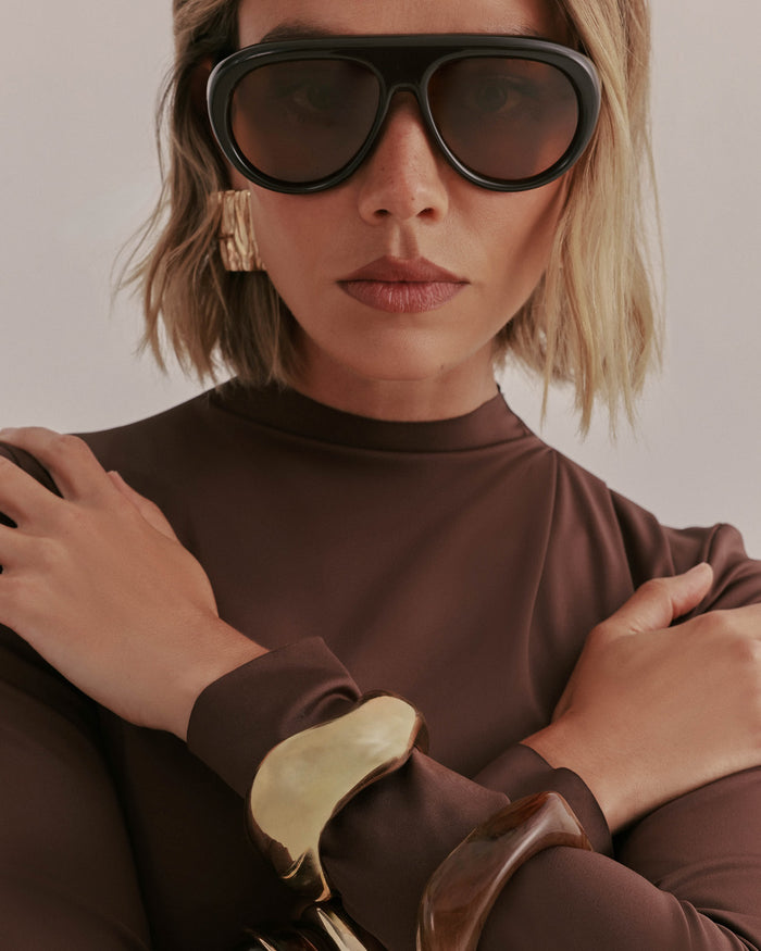 THE ROBINSON - DARK CACAO-TOFFEE-SUNGLASSES-BANBE-BILLINI USA