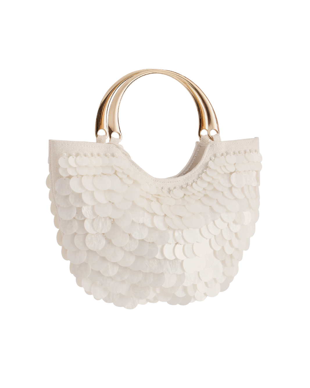 TIERNEY SHELL HANDLE BAG - CREAM-Handbags-Billini-BILLINI USA