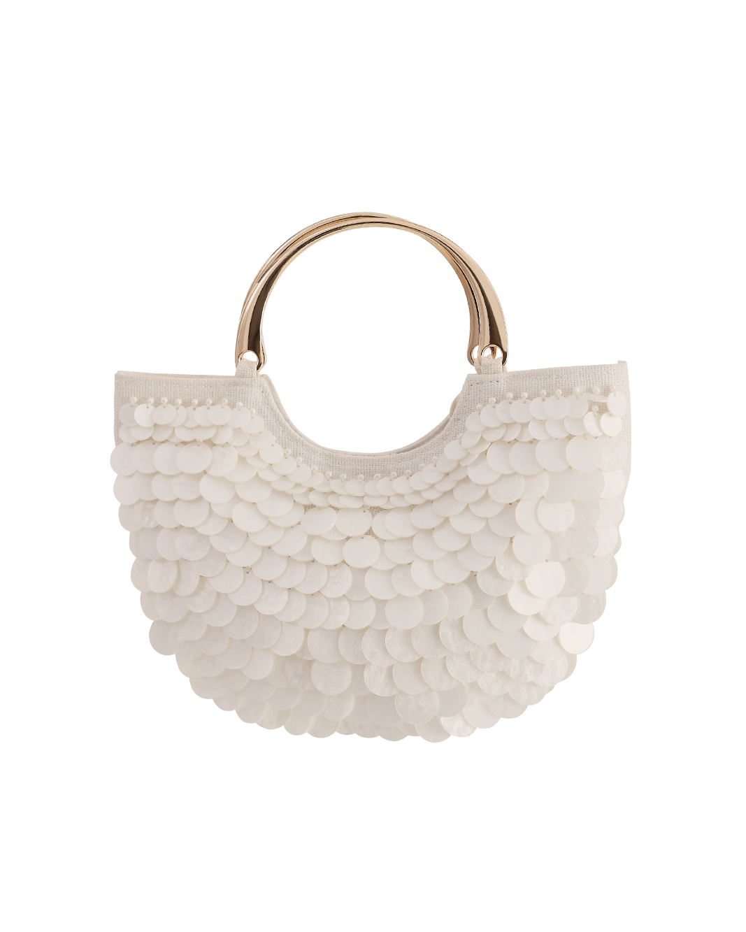 TIERNEY SHELL HANDLE BAG - CREAM-Handbags-Billini-BILLINI USA