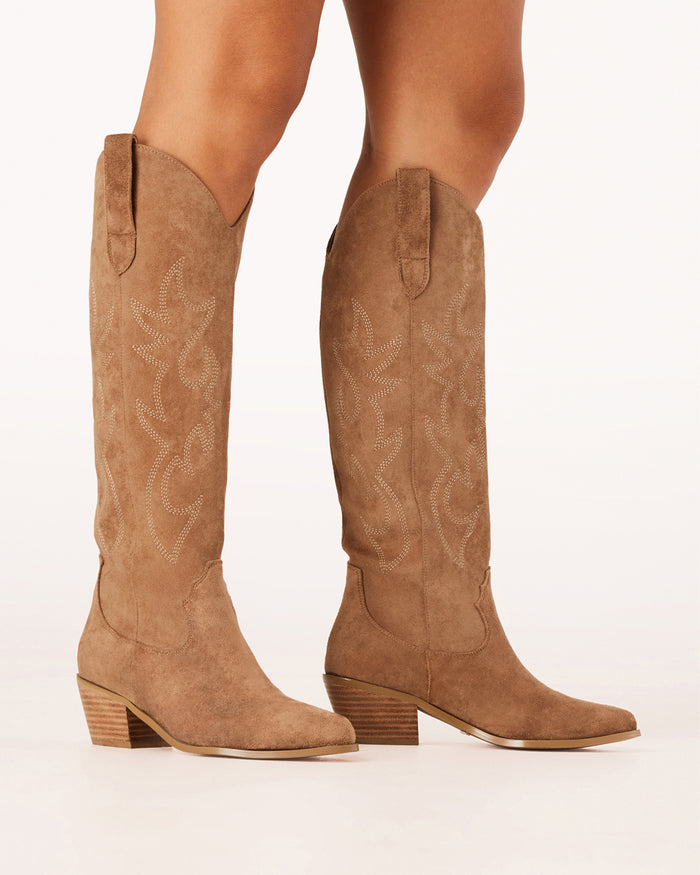 URSON - DARK TAN SUEDE-Boots-Billini-BILLINI USA