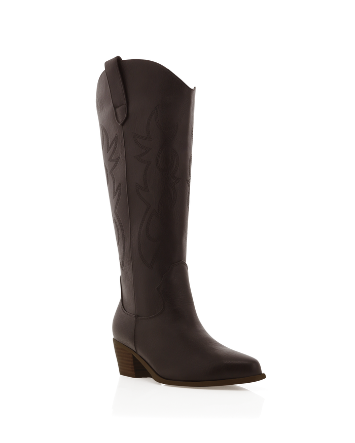 URSON EXTENDED CURVE - CHOCOLATE-Boots-Billini-BILLINI USA