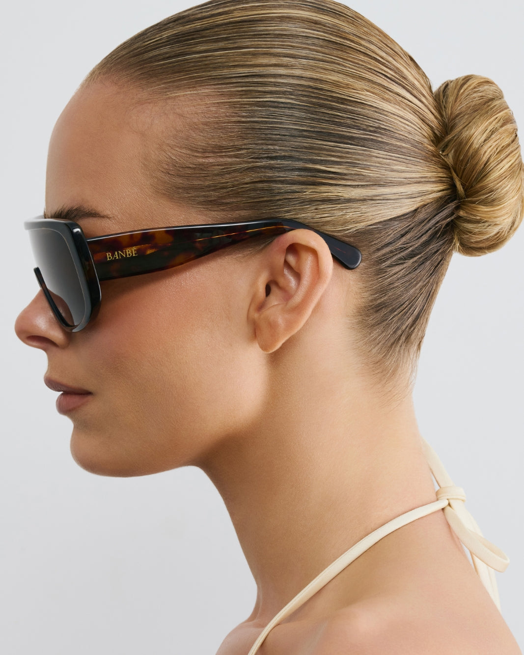 a woman wearing sunglasses