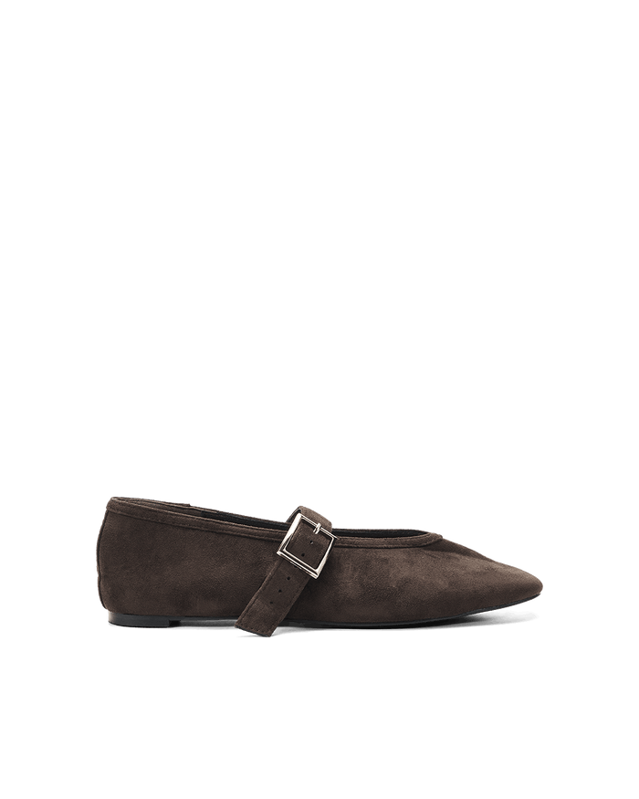 WEDNESDAY - DARK CACAO SUEDE-Flats-Billini-BILLINI USA