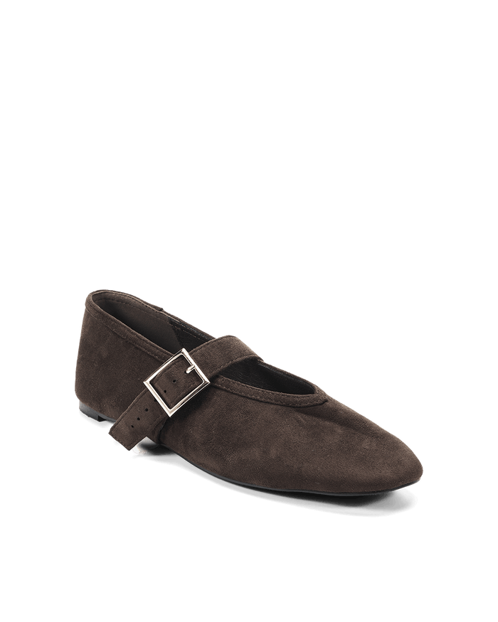 WEDNESDAY - DARK CACAO SUEDE-Flats-Billini-BILLINI USA