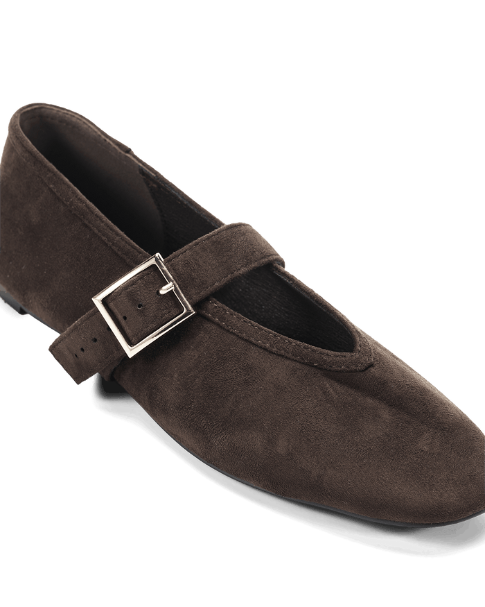 WEDNESDAY - DARK CACAO SUEDE-Flats-Billini-BILLINI USA