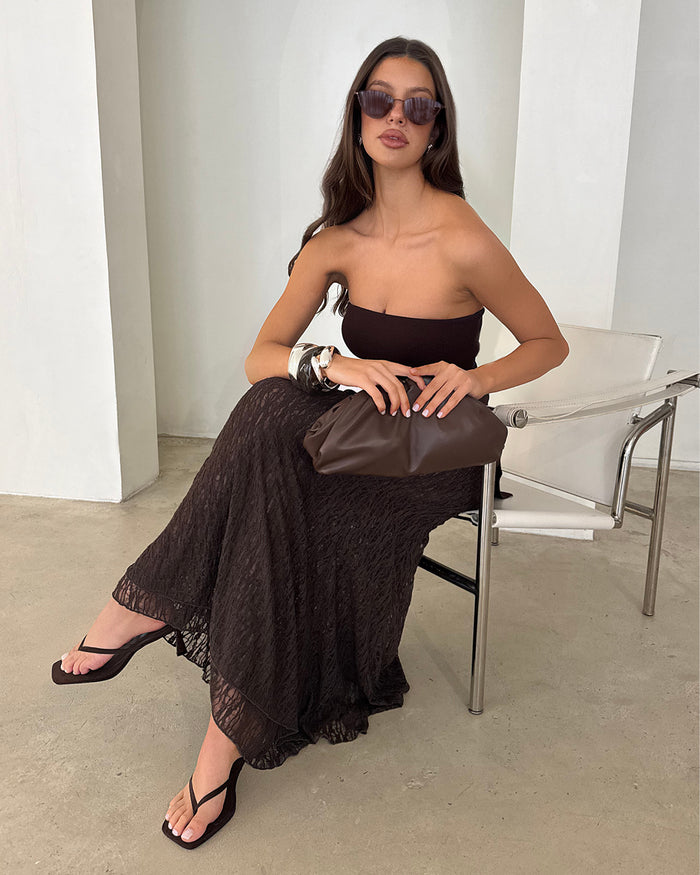 KYLA CLUTCH BAG - CHOCOLATE-Handbags-Billini-BILLINI USA