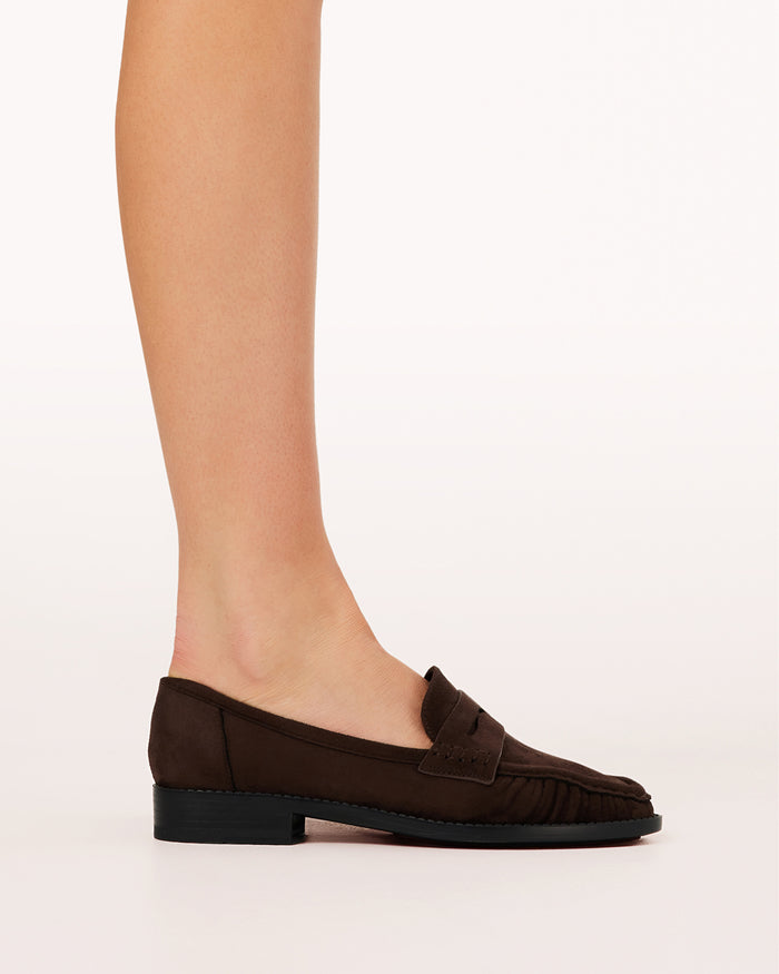 ZACCAI - DARK CACAO SUEDE-Flats-Billini-BILLINI USA