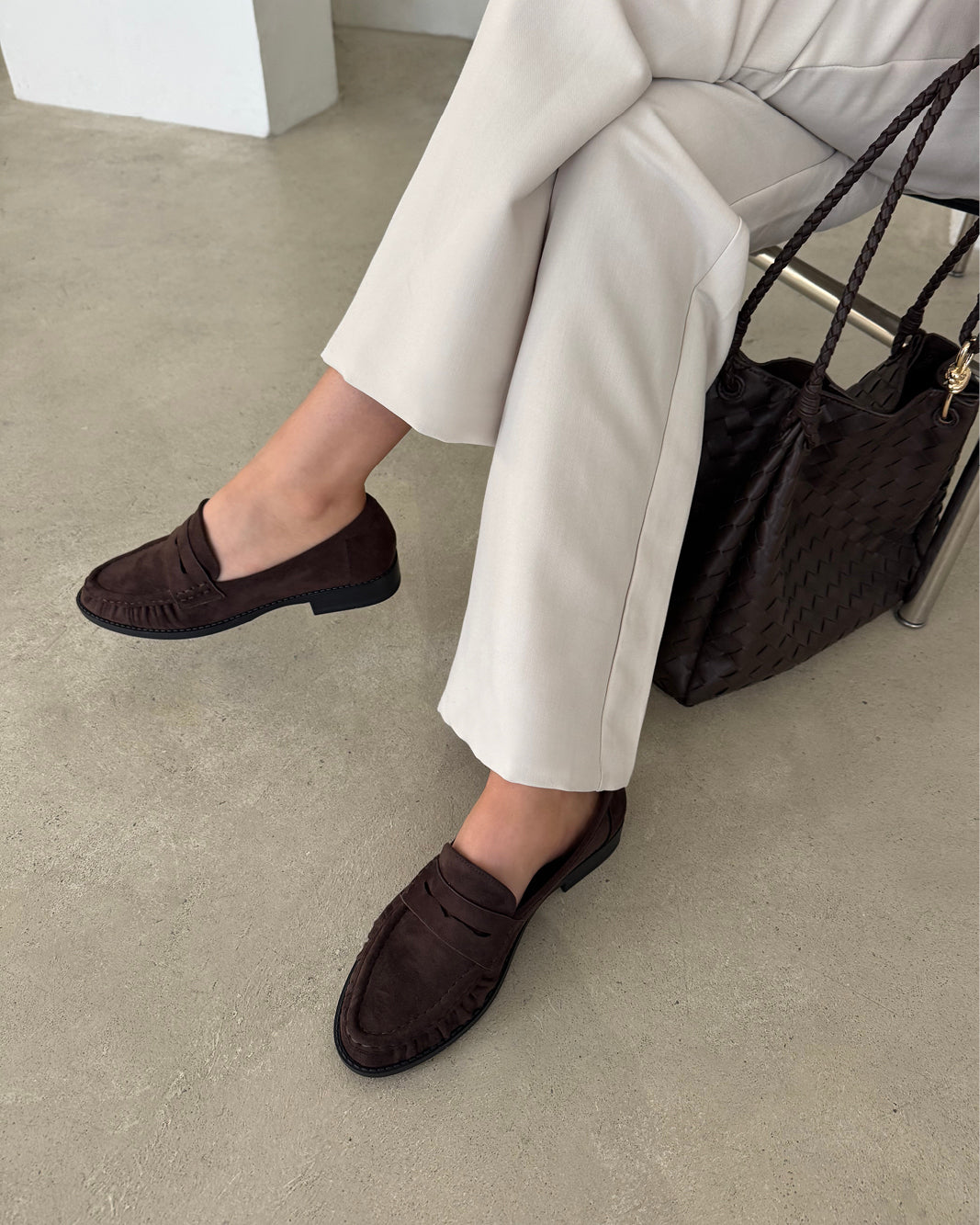 ZACCAI - DARK CACAO SUEDE-Flats-Billini-BILLINI USA