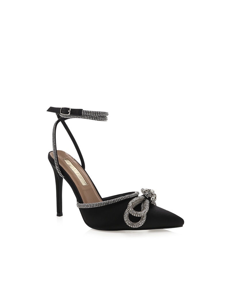 ELOPE WIDE FIT BLACK SATIN BILLINI USA