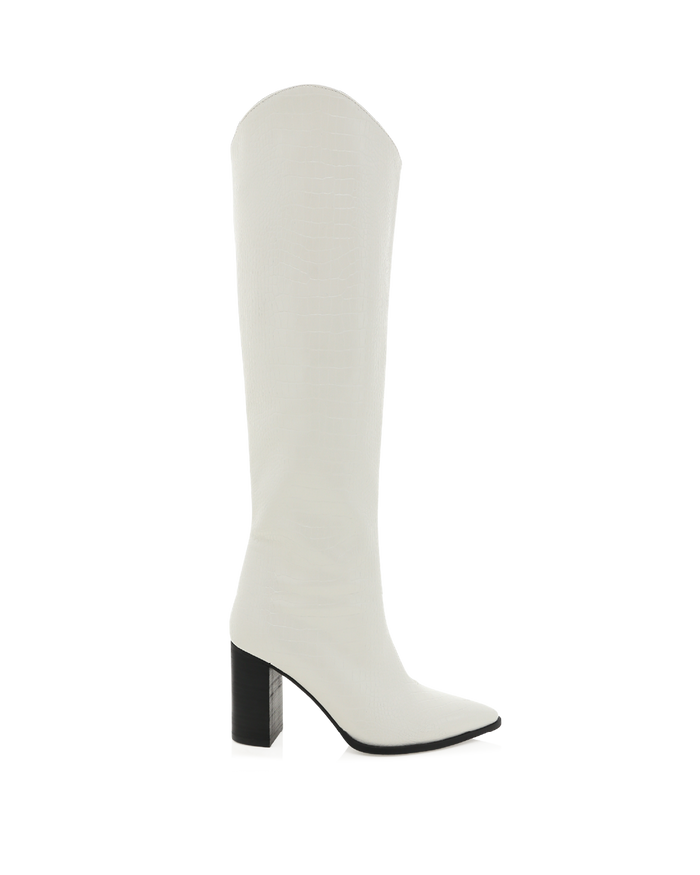 GABRIEL - WHITE CROC-BLACK-Boots-Billini-BILLINI USA