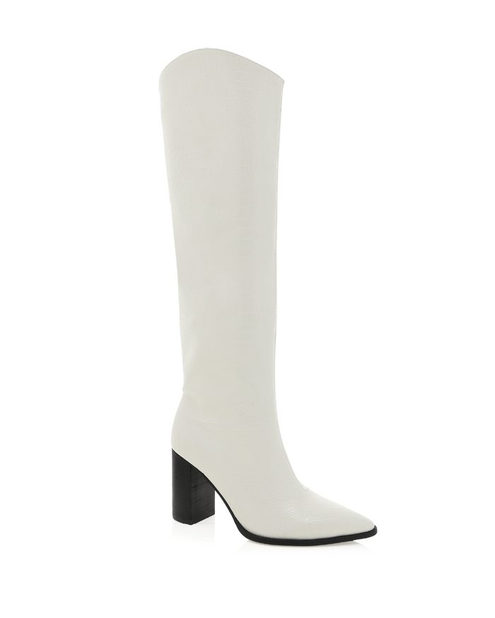 GABRIEL - WHITE CROC-BLACK-Boots-Billini-BILLINI USA