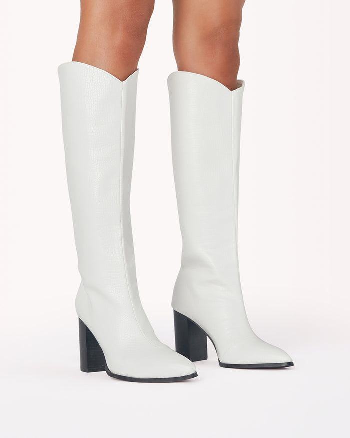 GABRIEL - WHITE CROC-BLACK-Boots-Billini-BILLINI USA