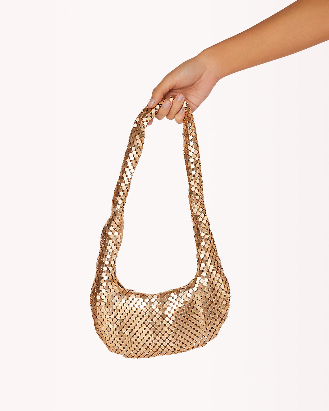 LUNA SHOULDER BAG - GOLD GLOWMESH-Handbags-Billini-O/S-BILLINI USA