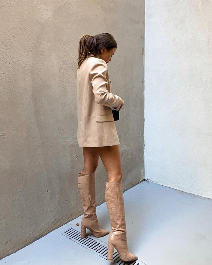 MILLA - NUDE CROC-Boots-Billini-BILLINI USA