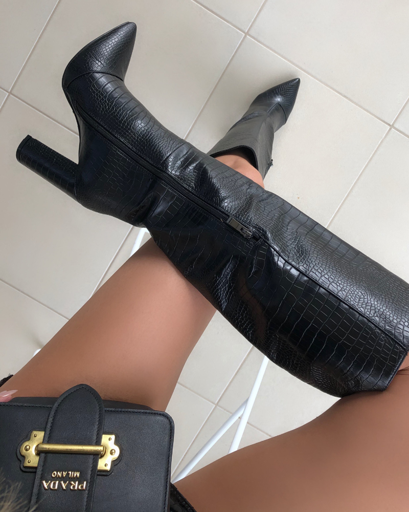 MILLA WIDE FIT BLACK CROC BILLINI USA