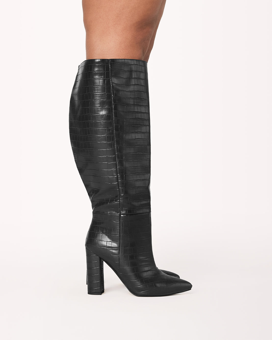 MILLA CURVE - BLACK CROC-Boots-Billini-BILLINI USA