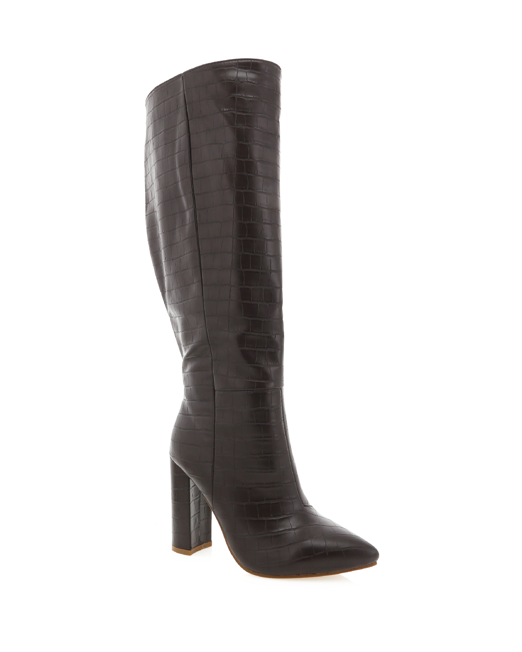 MILLA CURVE - CHOCOLATE CROC-Boots-Billini-BILLINI USA