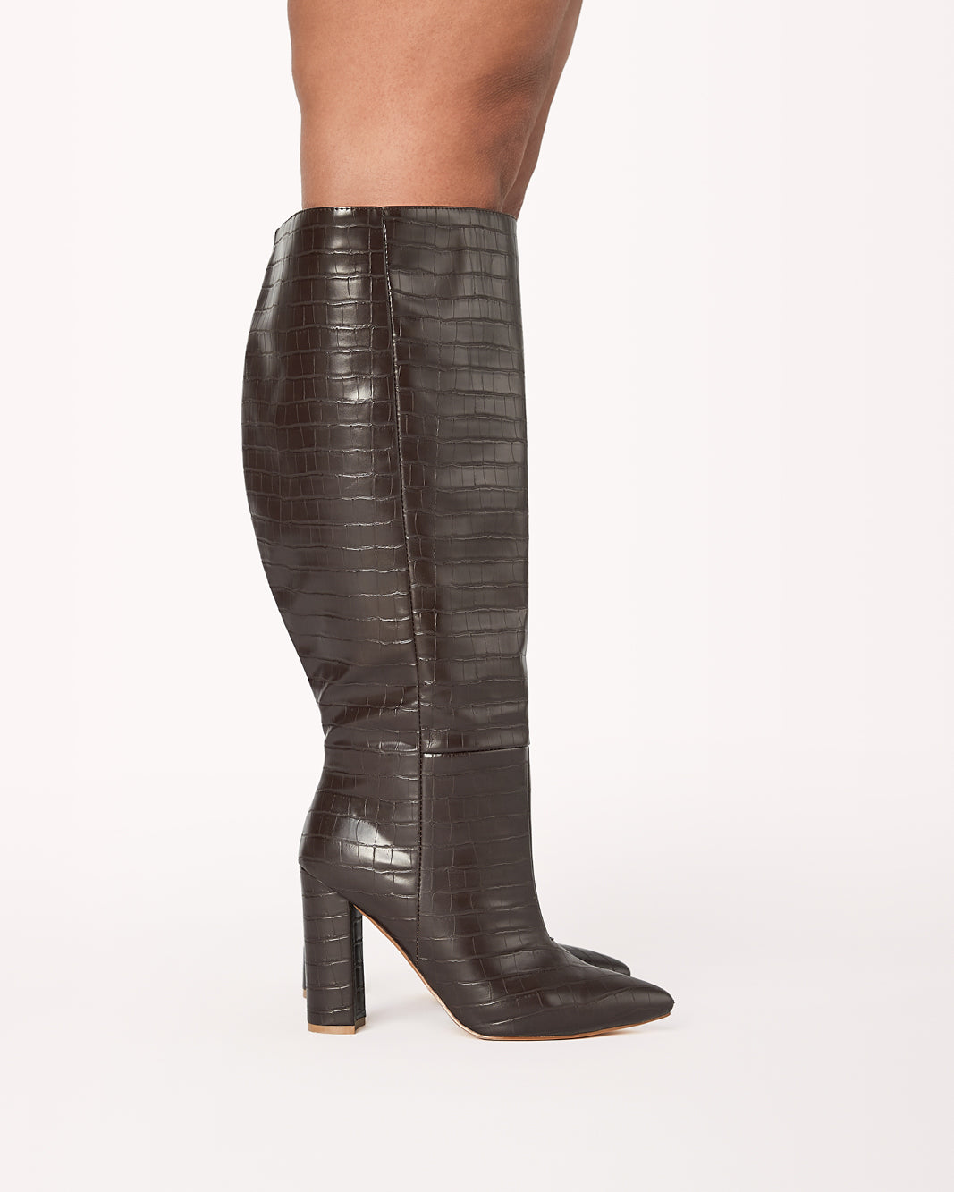 MILLA CURVE - CHOCOLATE CROC-Boots-Billini-BILLINI USA