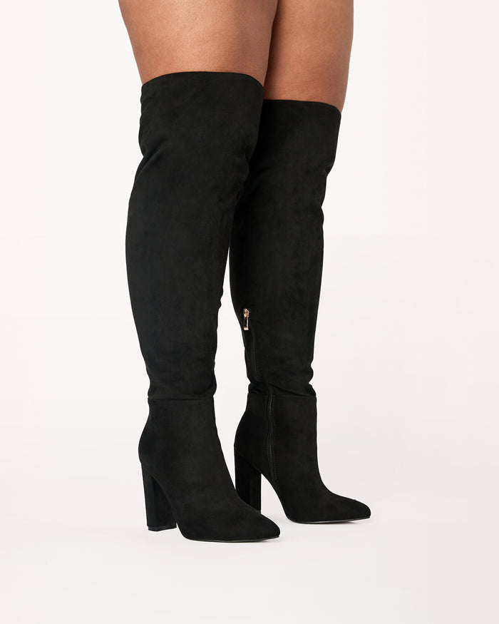 MOSCOW CURVE - BLACK SUEDE-Boots-Billini-BILLINI USA