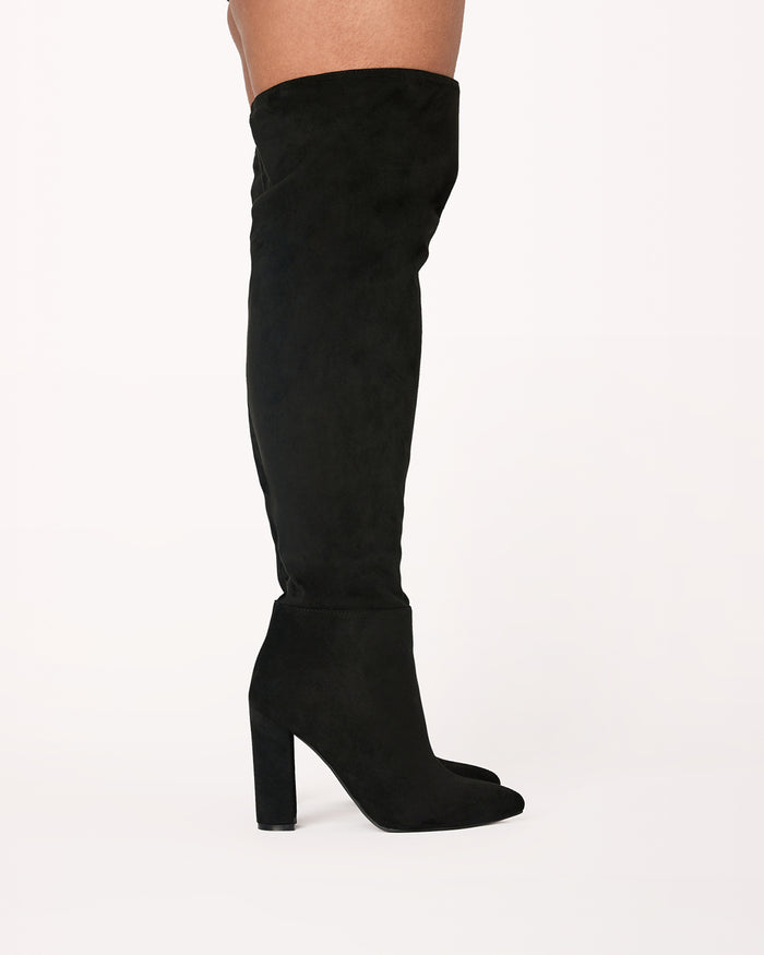 MOSCOW CURVE - BLACK SUEDE-Boots-Billini-BILLINI USA