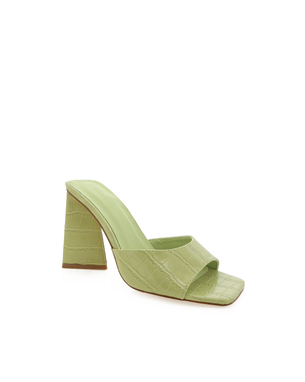 Green croc heels best sale