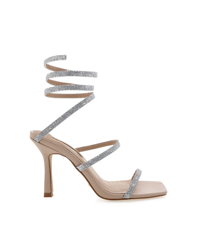 SIMI - SILVER GLITTER-NUDE-Heels-Billini-BILLINI USA