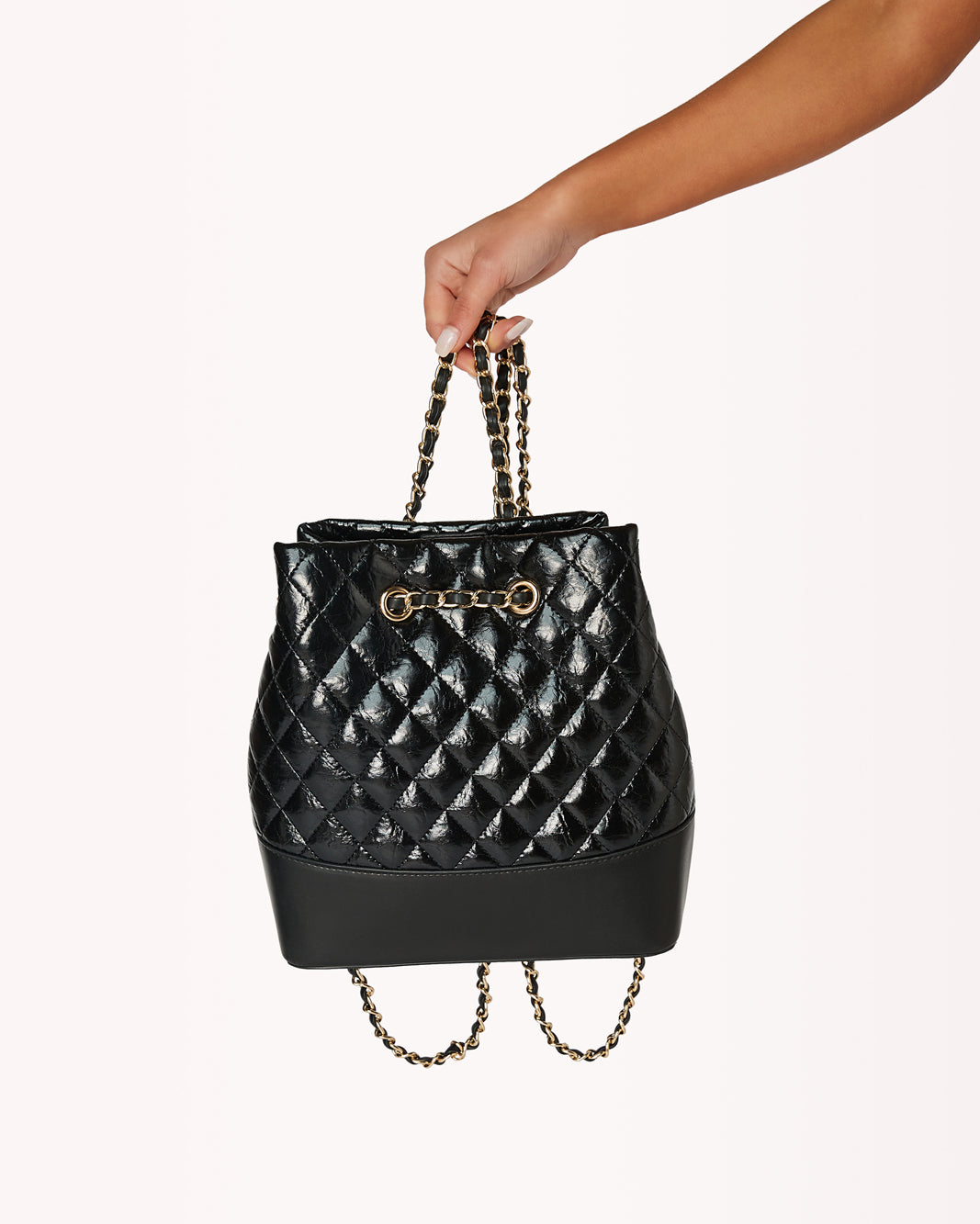 SOPHIA BACK PACK - BLACK QUILTED-Handbags-Billini--BILLINI USA